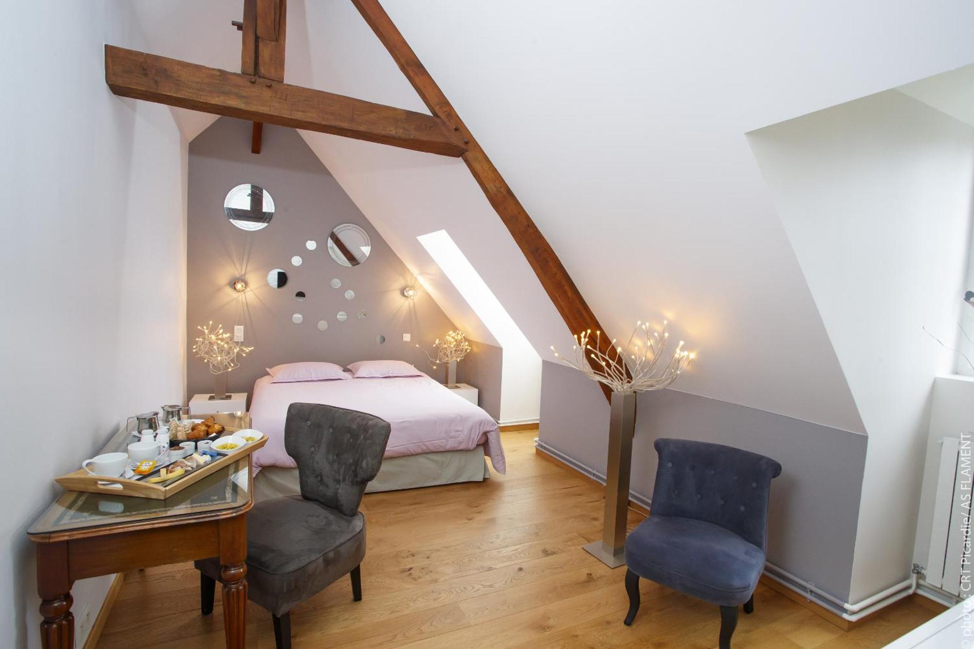 Château De Breuil Bed and Breakfast Bruyères-et-Montbérault Kamer foto