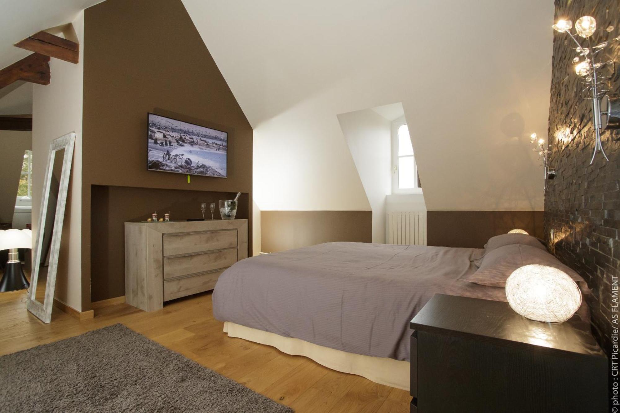 Château De Breuil Bed and Breakfast Bruyères-et-Montbérault Kamer foto